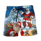 Christmas Santa Story Night Painting – Beach Short