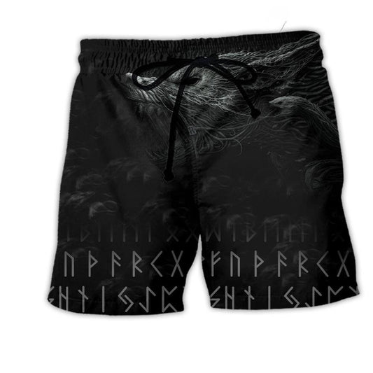 Viking Warrior Blood Black Style – Beach Short