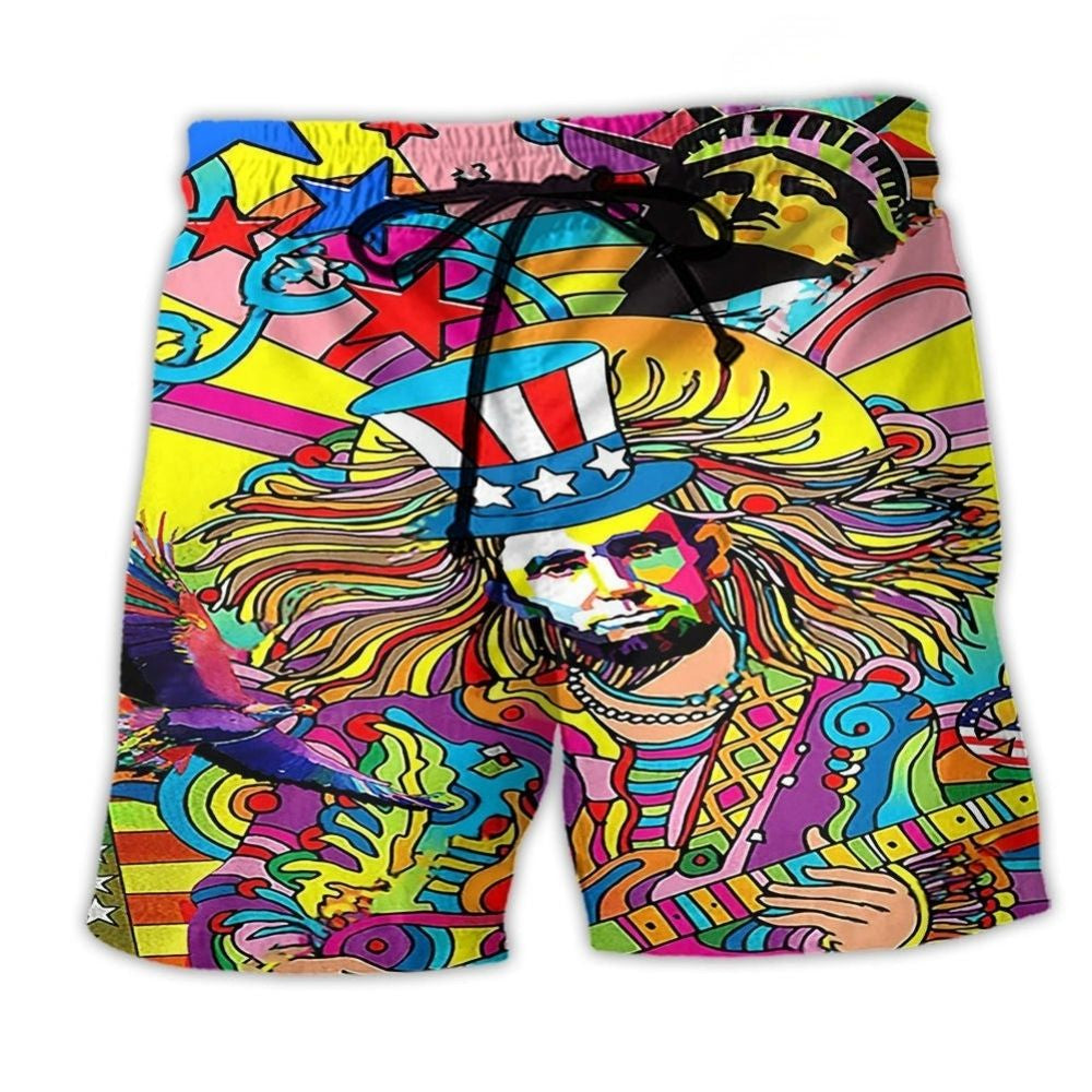 Hippie America Peaceful Colors – Beach Short