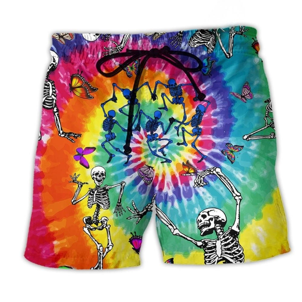 Hippie Skull Butterfly Dance – Beach Short