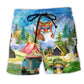 Camping Animals Happy Outdoor – Beach Short