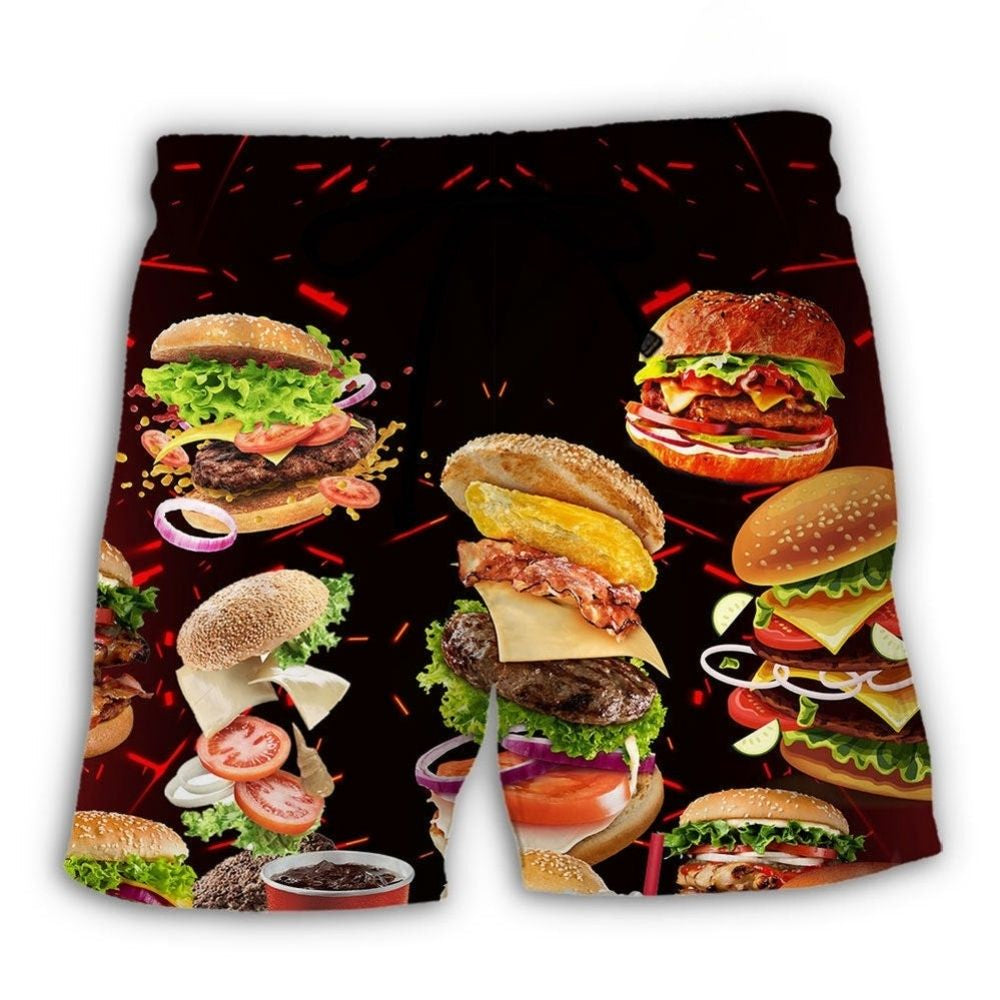 Fast Food Hamburger Lover – Beach Short