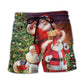 Funny Christmas Santa Holiday Joy – Beach Short