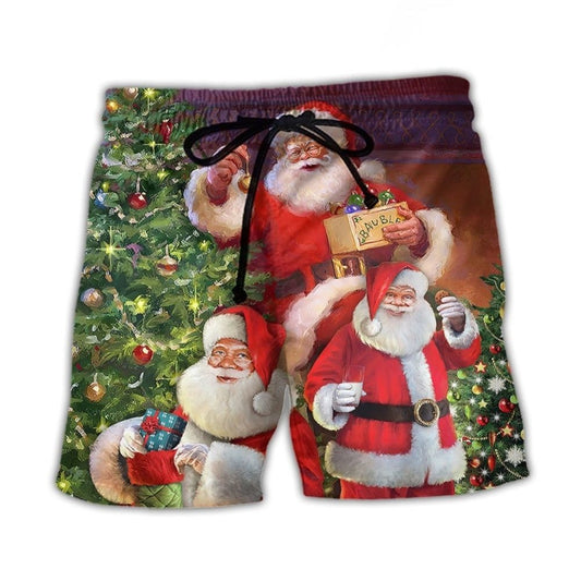 Funny Christmas Santa Holiday Joy – Beach Short