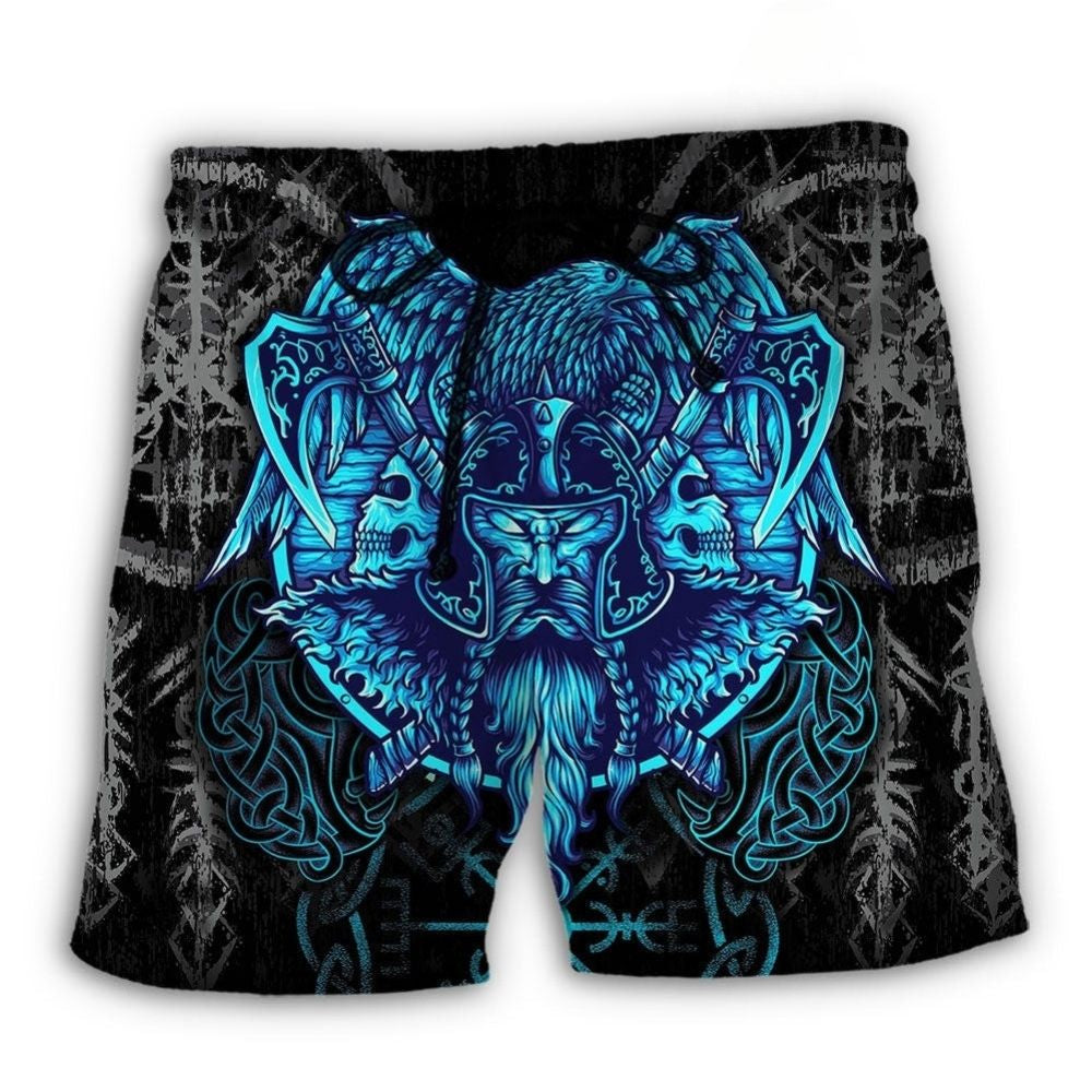 Viking King Blue Art - Beach Short