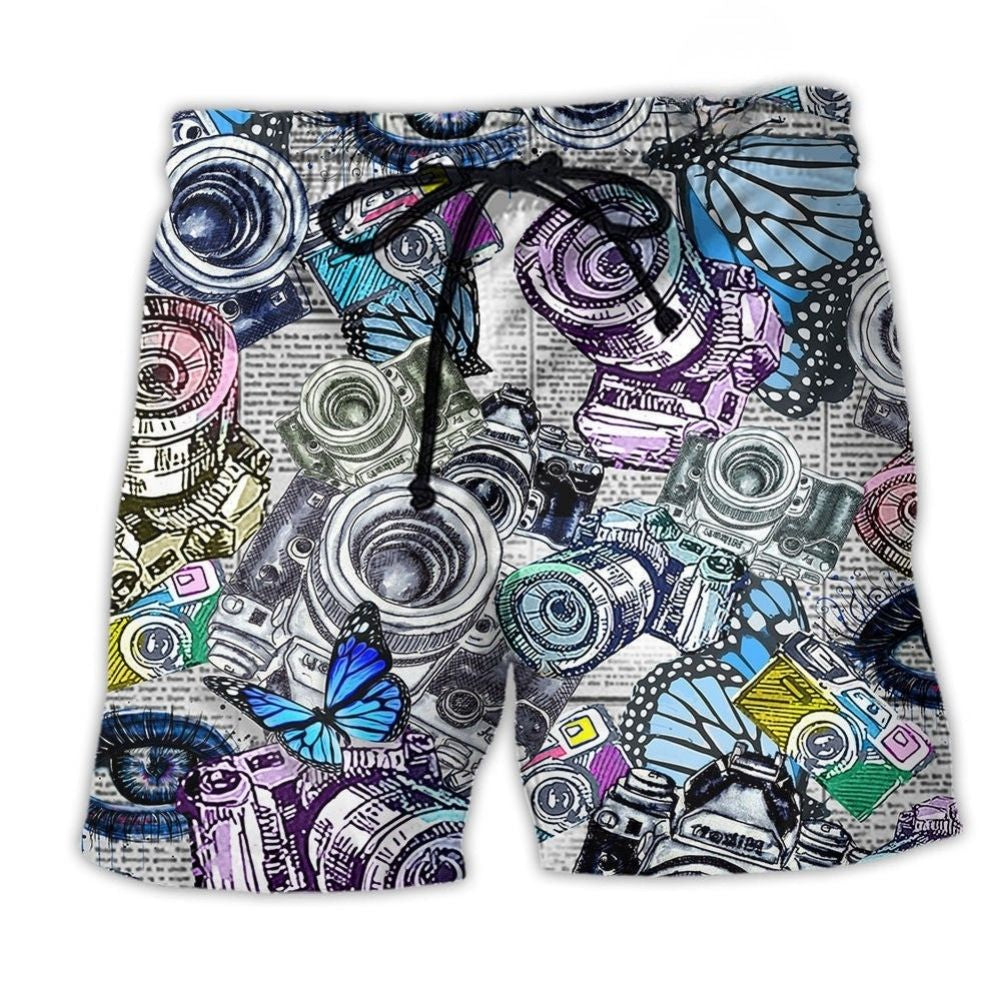 Camera Lover Creative Art – Beach Short