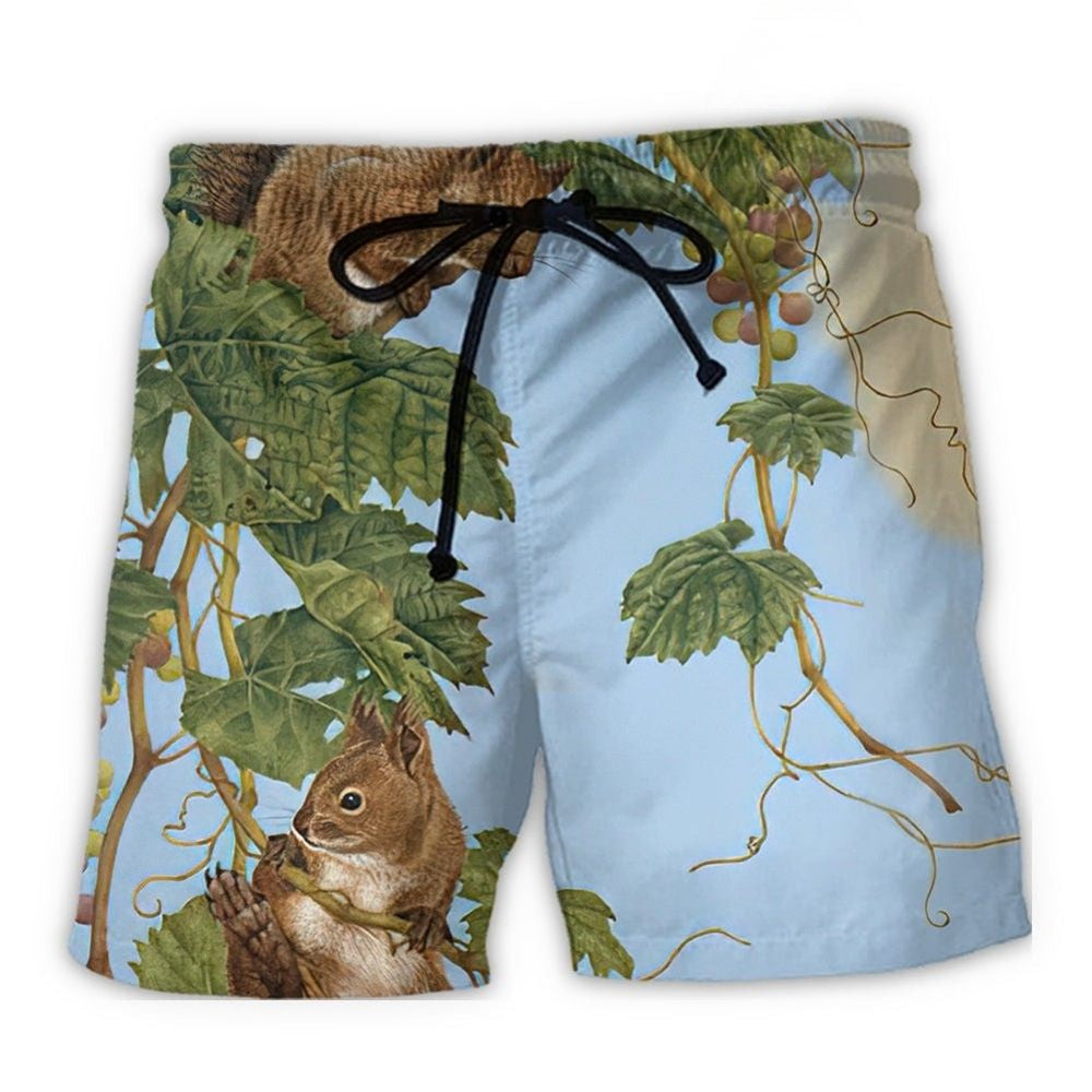 Cute Chipmunk Tree Climbing – Beach Short