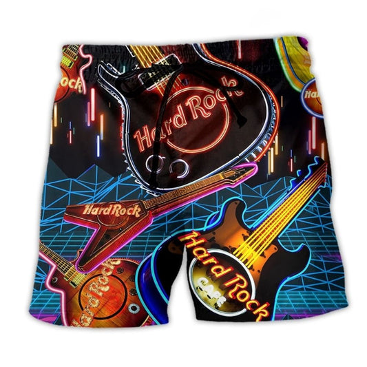 Guitar Hearts Beat For Music - Beach Short