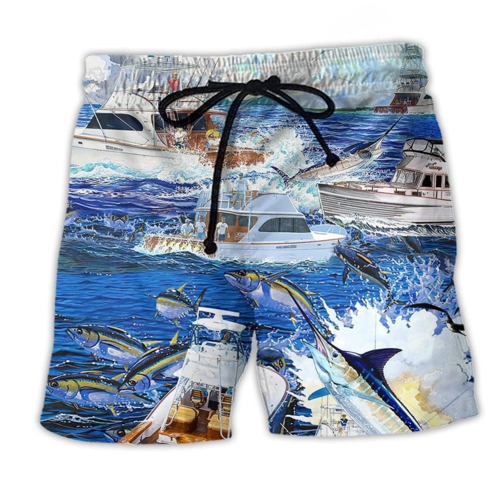 Fishing Papa Name Funny Style – Beach Short