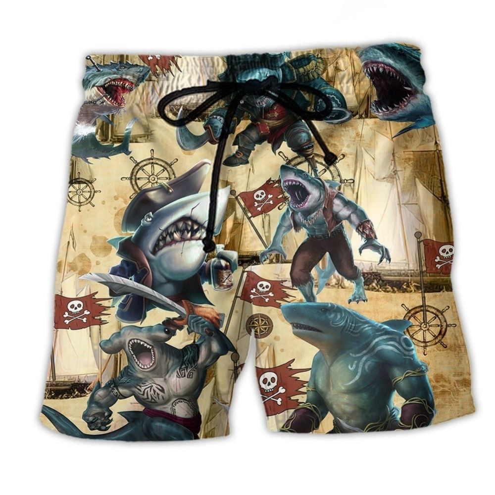 Shark Be Jawsome Fun Ocean Style – Beach Short