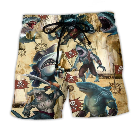 Shark Be Jawsome Fun Ocean Style – Beach Short