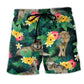 Wolf Tropical Floral Summer Vibes – Beach Short