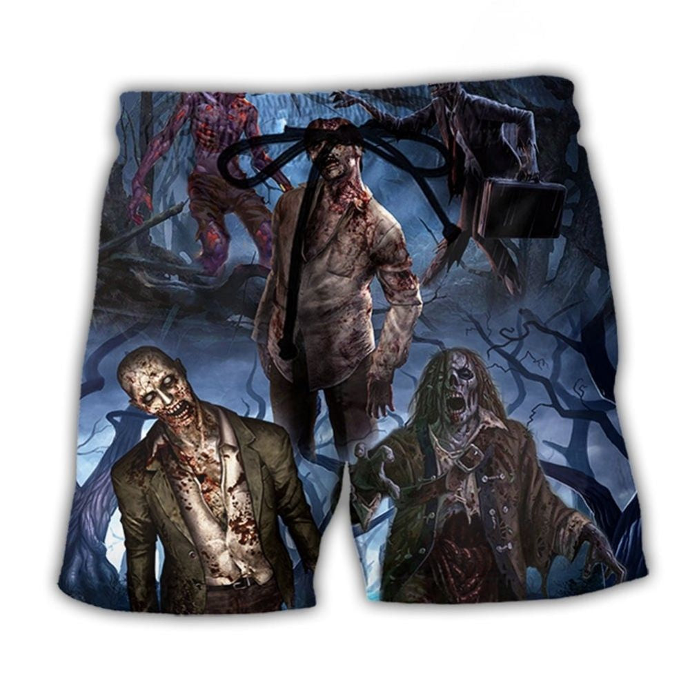Zombie Blood Dark Halloween Art - Beach Short