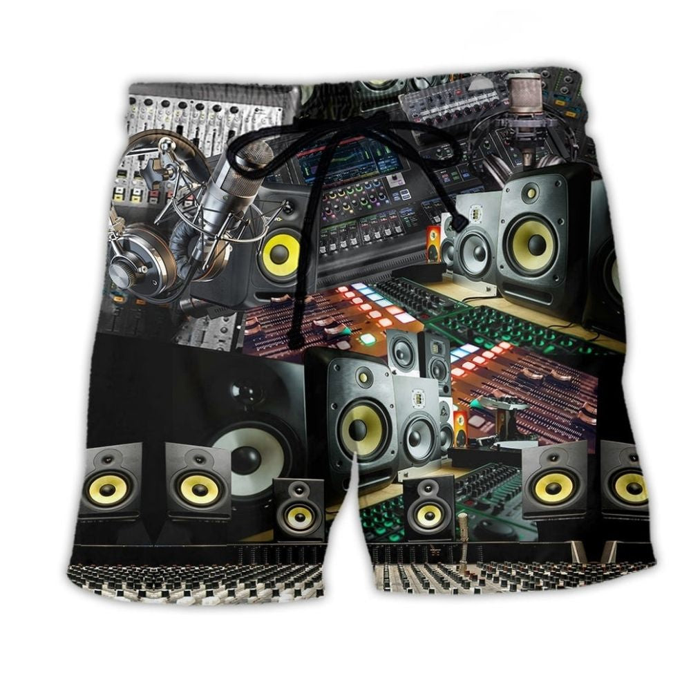Music Great Studio Black Style - Beach Short