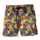 Gun Skull Hand Dark Tropical – Beach Short