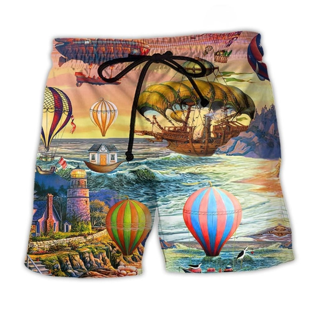 Steampunk Air Balloon Adventure – Beach Short