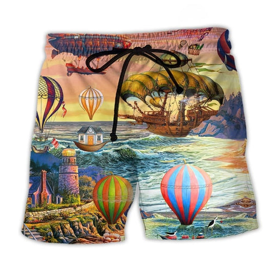 Steampunk Air Balloon Adventure – Beach Short