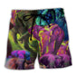 Colorful Elephant Art – Beach Short