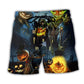 Halloween Pumpkin Night Sky - Beach Short