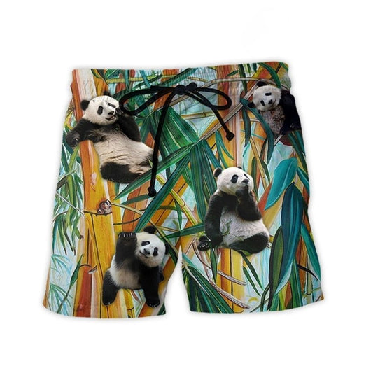 Panda Play Funny Together - Beach Short