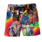 Colorful Bull Animals – Beach Short