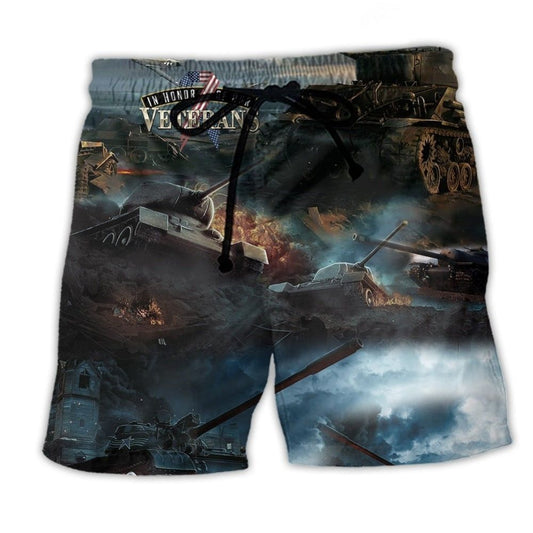 Veteran Tank Crew Hero Dark Style – Beach Short