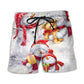 Christmas Snowman Love Painting – Beach Short