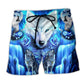 Wolf Blue Mystery Art – Beach Short