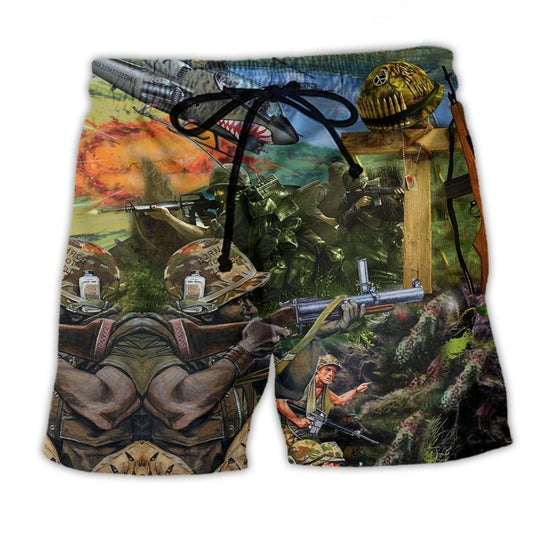 Veteran Respect Honor Gratitude Art – Beach Short