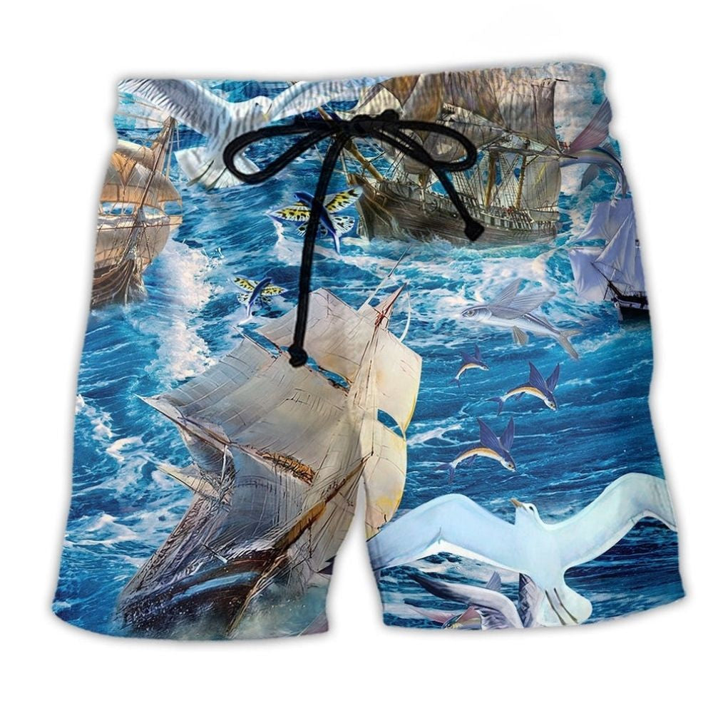 Sailing Far Fly High Nautical Inspiration – Beach Short