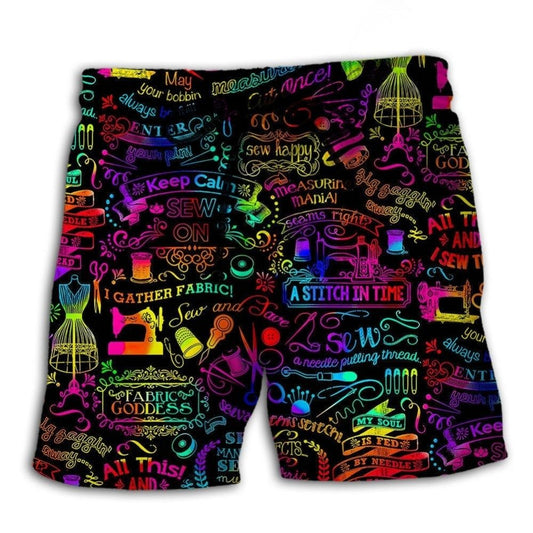Sewing Quote Creative Craft Art – Beach Short