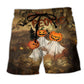 Halloween Eww People Pumpkin Ghost Scared – Beach Short