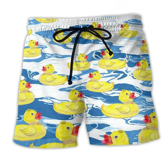 Funny Duck Cute Character Art – Beach Short