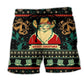 Santa Cowboy Vintage Christmas Art – Beach Short