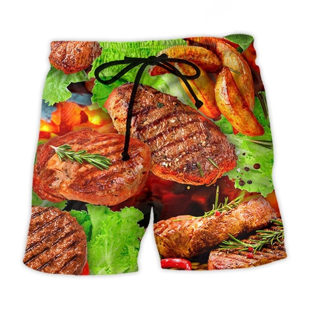 Beef Steak BBQ Grilling Lover – Beach Short