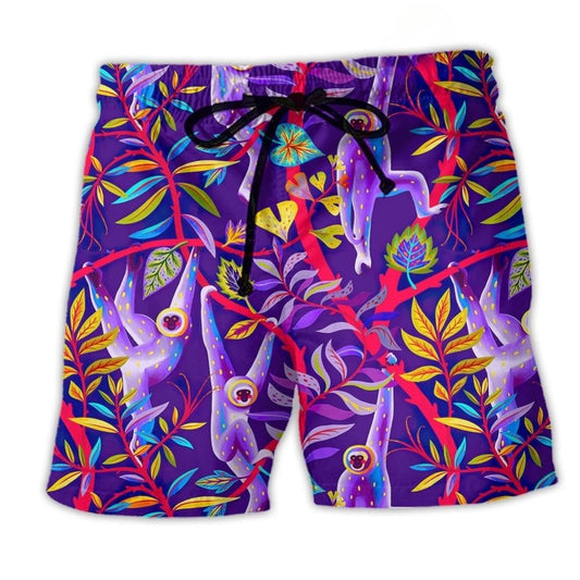 Purple Monkey Art – Beach Short