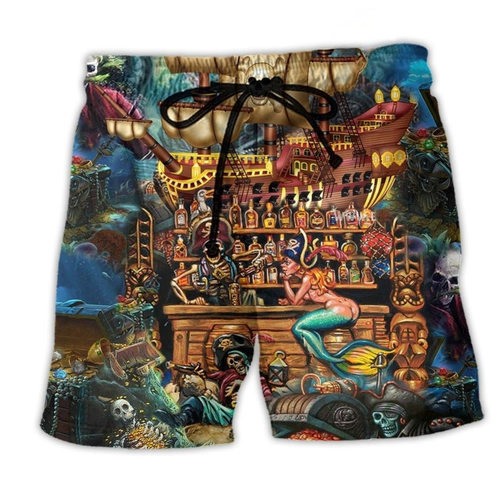Skull Treasure Life Journey - Beach Short