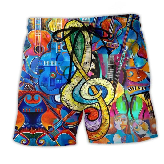 Music Note Love Live Life Style – Beach Short