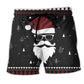 Vintage Rooftop Santa Holiday Dark Art – Beach Short