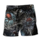 Halloween Spider Dark Scary Art - Beach Short