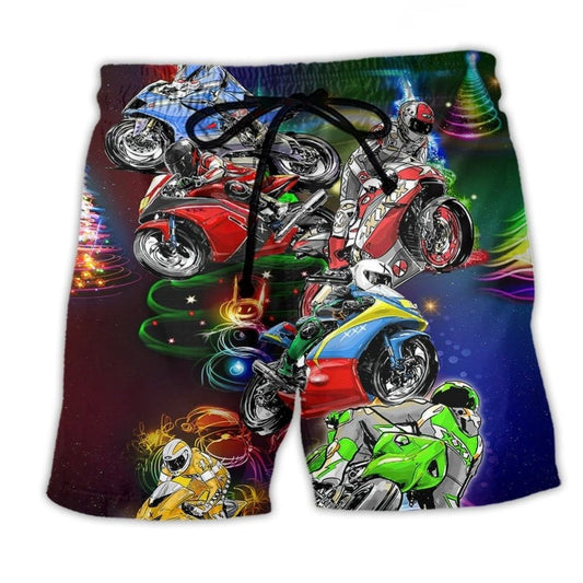 Motorcycle Racing Christmas Energy – Beach Short