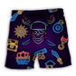 Neon Pirate Art – Beach Short