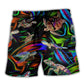 Turtle Flash Neon Glow – Beach Short