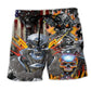 Skull Don’t Fix Me Fire Style - Beach Short