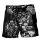 Skull Barber Hair Art – Beach Short