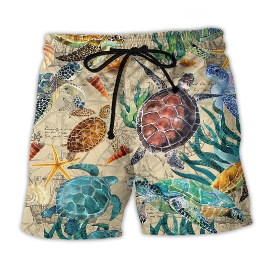 Turtle Ocean Vintage – Beach Short