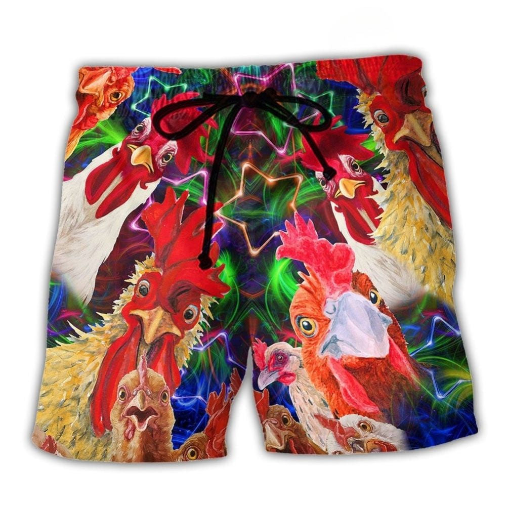 Rooster Oh Cluck No Farmer - Beach Short