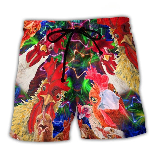 Rooster Oh Cluck No Farmer - Beach Short