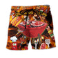 Food BBQ Chilling And Grilling Party Red Style - Beach Short