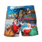 Christmas Santa Train Holiday Art – Beach Short